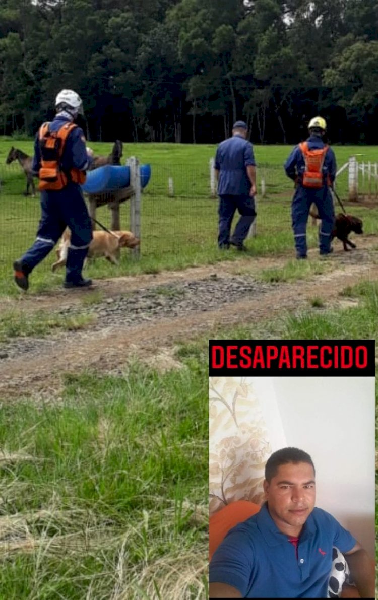 CÃES DO BOMBEIRO MILITAR DE SC SÃO ACIONADOS PARA BUSCA DE HOMEM DESAPARECIDO EM LEBON RÉGIS