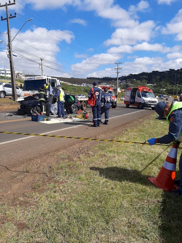 COLISÃO NA SC-355 EM FRAIBURGO  RESULTA EM MORTE