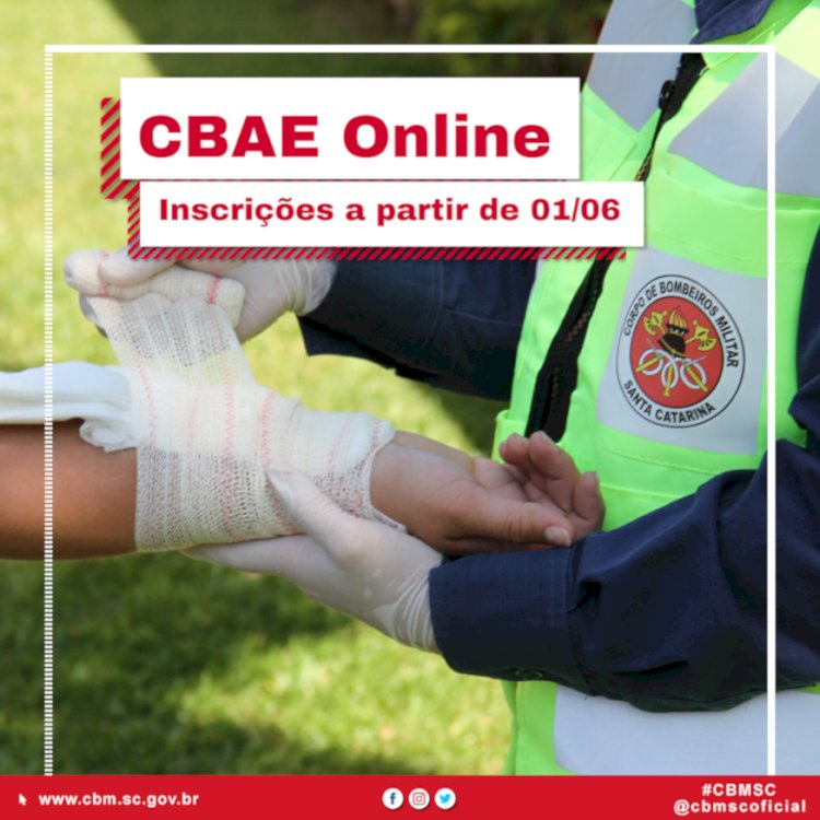 Curso Básico de Atendimento a Emergências ministrado pelo Corpo de Bombeiros Militar de SC acontece pela primeira vez online