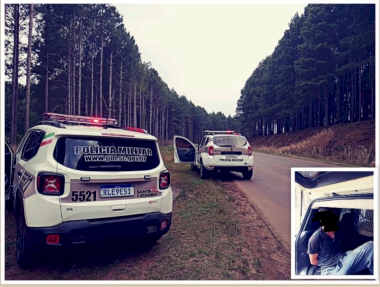 POLÍCIA MILITAR DE LEBON RÉGIS PRENDE HOMEM EM FLAGRANTE POR FURTO NO BAIRRO NOSSA SENHORA DE LOURDES