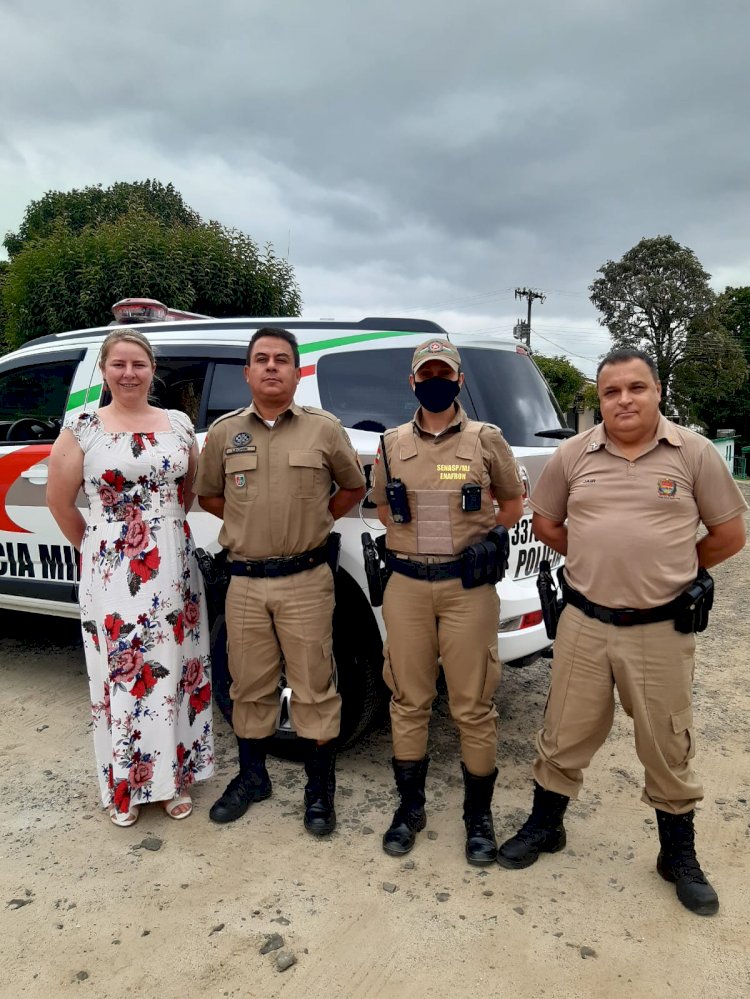 REDE CATARINA DA POLICIA MILITAR VISITA LEBON RÉGIS