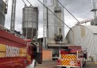 BOMBEIROS DE LEBON RÉGIS CONTROLAM  INCÊNDIO EM SILO
