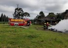 RESIDÊNCIA É COMPLETAMENTAMENTE DESTRUÍDA POIR INCÊNDIO