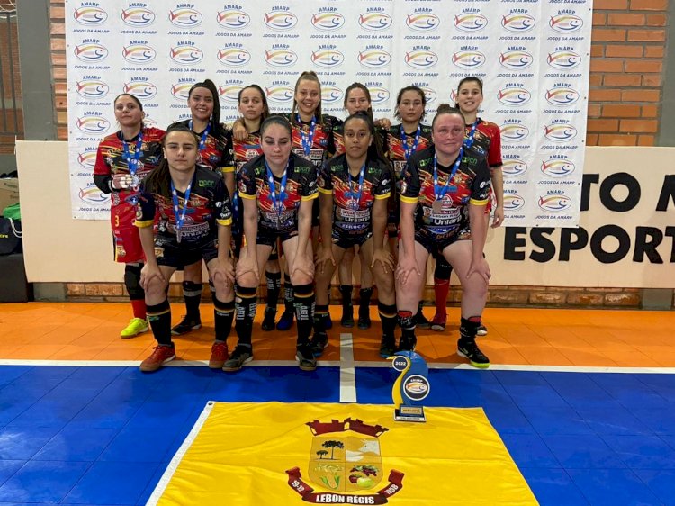 EQUIPE FEMININA DE FUTSAL D LEBON RÉGIS É VICE CAMPEÃ DA AMARP