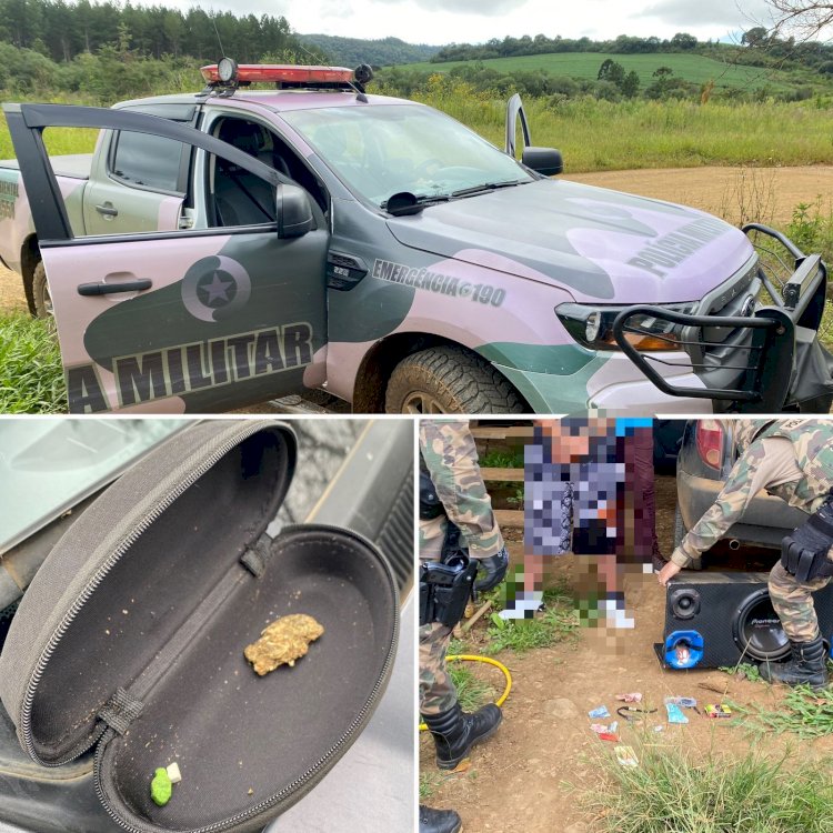 POLÍCIA AMBIENTAL  FLAGRA HOMEM COM MACONHA E ECSTASY  EM ASSENTAMENTO