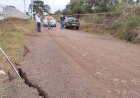 LEBON RÉGIS: DEFESA CIVIL INTERDITA TRECHO DE ESTRADA POR RISCO DE DESLIZAMENTO DE TERRA