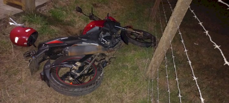 LEBON RÉGIS: HOMEM FICA GRAVEMENTE FERIDO EM QUEDA DE MOTO