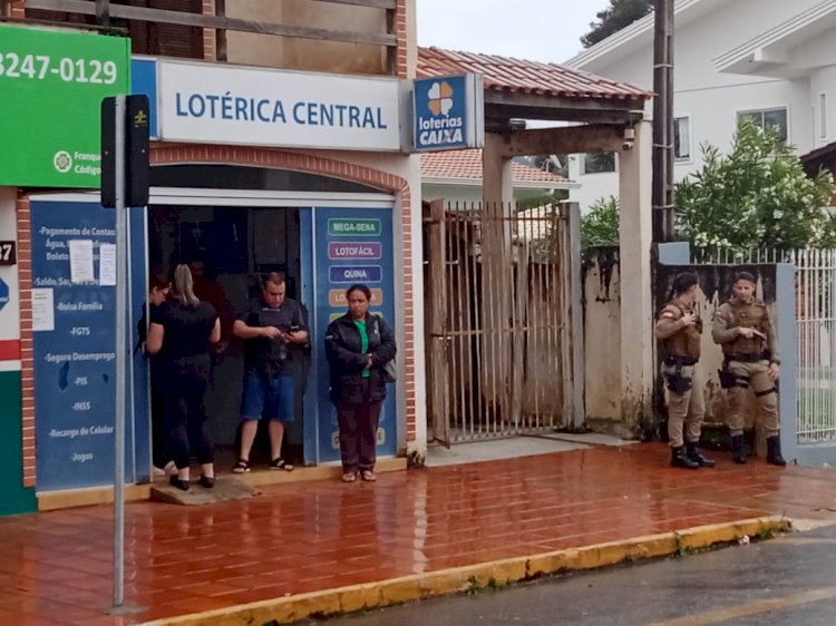 LEBON RÉGIS: TENTATIVA DE ASSALTO EM LOTÉRICA MOVIMENTA SETOR POLICIAL