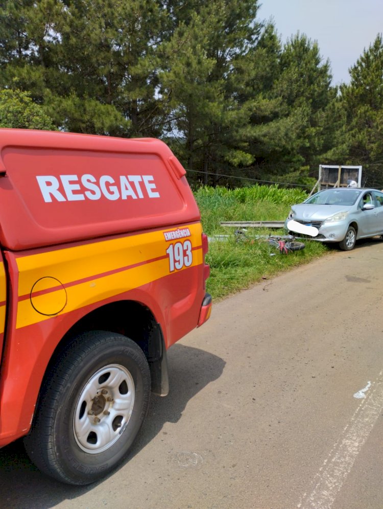 UMA PESSOA MORRE EM COLISÃO ENTRE CARRO E MOTO