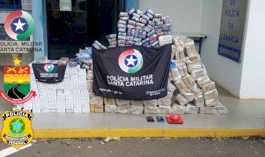 DUZENTOS QUILOS DE MACONHA, MIL MAÇOS DE CIGARROS E OUTROS PRODUTOS CONTRABANDEADOS É APREENDIDO PELA POLÍCIA