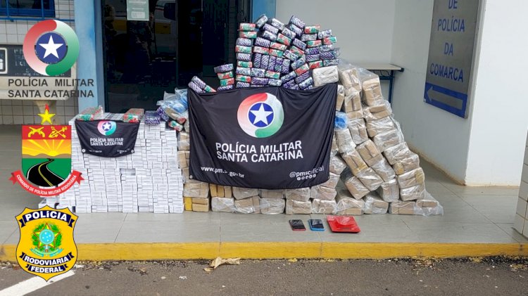 DUZENTOS QUILOS DE MACONHA, MIL MAÇOS DE CIGARROS E OUTROS PRODUTOS CONTRABANDEADOS É APREENDIDO PELA POLÍCIA