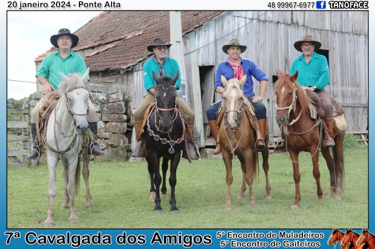 CAVALEIROS CORAÇÃO DO CONTESTADO DE LEBON RÉGIS PARTICIPAM DA 7ª CAVALGADA DOS AMIGOS