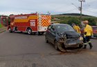 LEBON RÉGIS: CARRO COLIDE CONTRA CAMINHÃO E MOTORISTA SE EVADE DO LOCAL