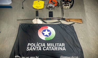 LEBON RÉGIS: POLICIA MILITAR RECUPERA PRODUTOS DE FURTO E PRENDE SUSPEITOS