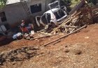 LEBON RÉGIS: VEÍCULO SAI DA PISTA, DESCE RIBANCEIRA E COLIDE CONTRA CASA