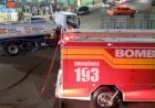 LEBON RÉGIS:  BOMBEIROS CONTROLAM PRINCÍPIO DE INCÊNDIO EM PADARIA NO CENTRO DA CIDADE