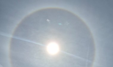 FENÔMENO HALO SOLAR É VISTO NO CÉU DE LEBON RÉGIS NA MANHÃ DE HOJE (18/06)