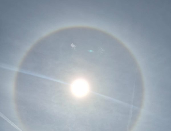 FENÔMENO HALO SOLAR É VISTO NO CÉU DE LEBON RÉGIS NA MANHÃ DE HOJE (18/06)