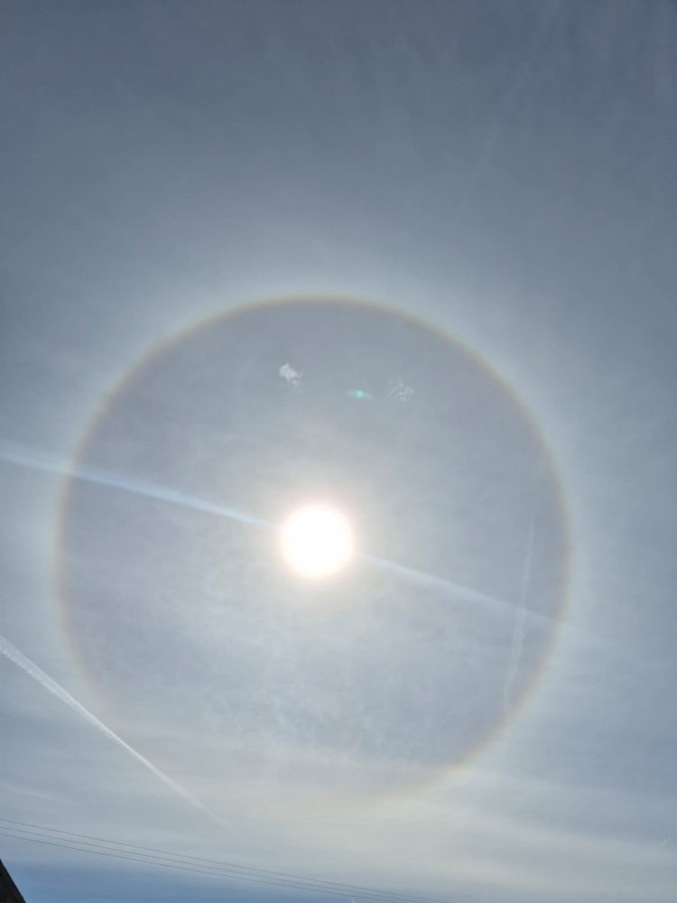 FENÔMENO HALO SOLAR É VISTO NO CÉU DE LEBON RÉGIS NA MANHÃ DE HOJE (18/06)